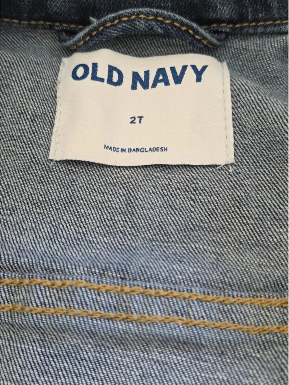 Old Navy Toddler Girls Denim Jean Jacket Size 2T Blue Button Front Stretch